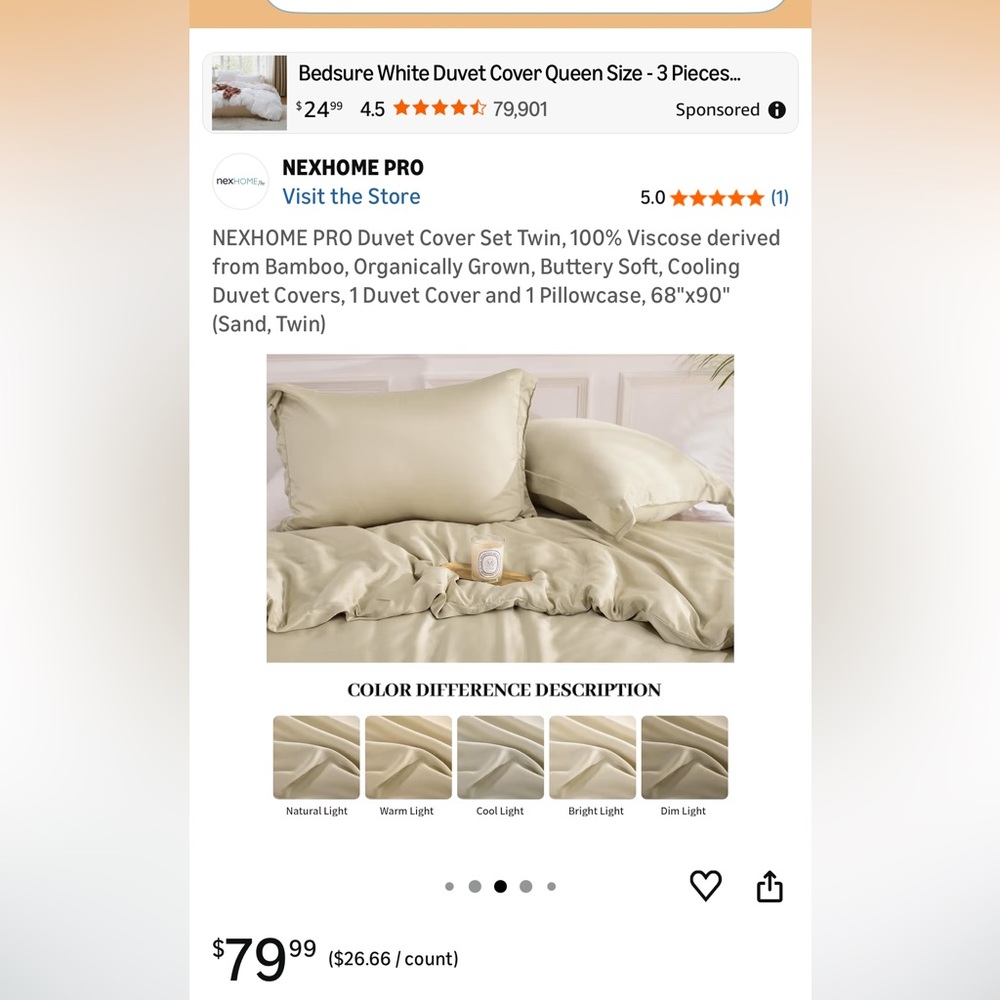Silky duvet cover set